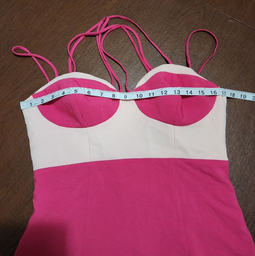 NWOT ... NBD Pink and Cream Dress - Picture 2 of 10